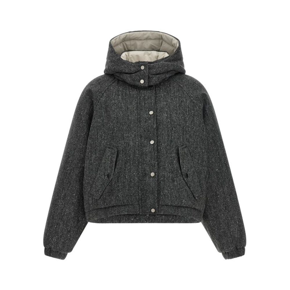 Brunello Cucinelli Gray Virgin Wool Women's Jacket